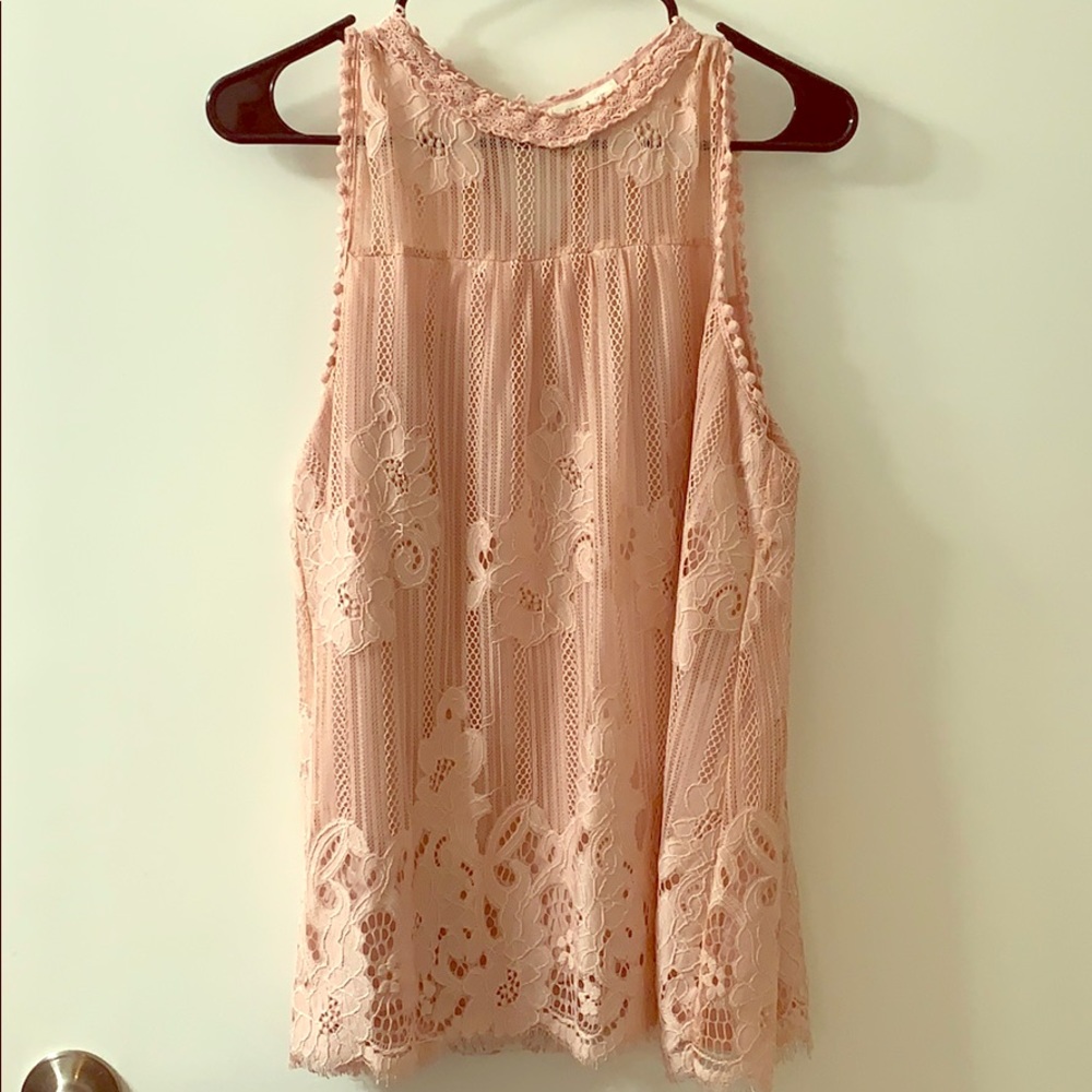 Taylor & sage floral lace blouse